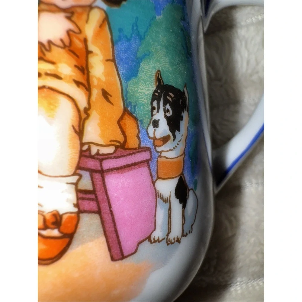 Royal Schwarzburg Child's Creamer / Pitcher Girls And Their Dog‎